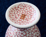 Kyoto Kiyomizu-Yaki Pottery Artist "丹影 / Ni-Ei" made "Slender cup (Tea or Sake cup) set / Cherry blossoms patterns" JAC-KNI-406-08