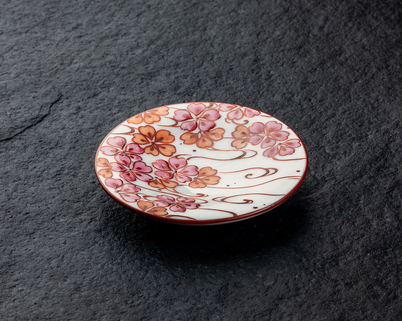 NIEI-609-07 〈京焼・清水焼〉伝統工芸士【丹影 / にえい】作「流水桜