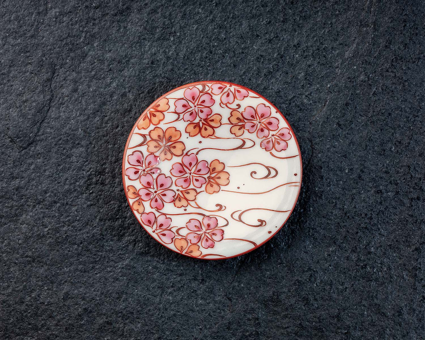 NIEI-609-07 〈京焼・清水焼〉伝統工芸士【丹影 / にえい】作「流水桜