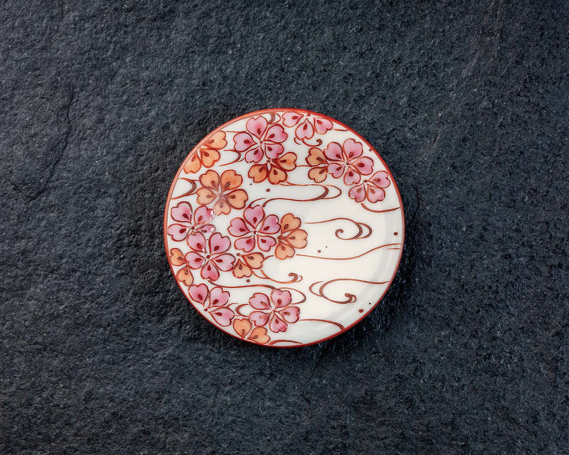 NIEI-609-07 〈京焼・清水焼〉伝統工芸士【丹影 / にえい】作「流水桜