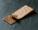 610-JKT-KZR-04 錺金具 錺之-KAZARINO- 「Money Clip Slim 唐草」 JAC-KZR-608-04