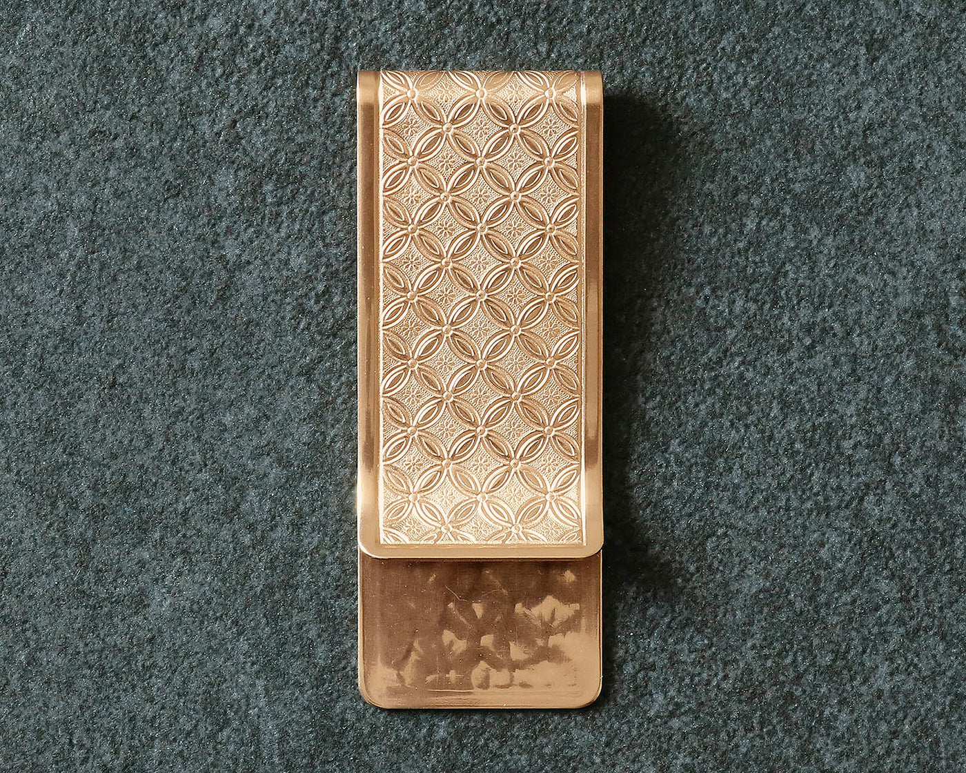 610-JKT-KZR-06 錺金具 錺之-KAZARINO- 「Money Clip Slim 七宝」 JAC