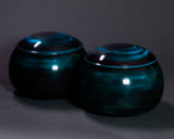 GLMB-608-03 "Maeda Blue" Lacquer Finish Go bowls for size ~34 Go stones JAC-MDS-GKXL-608-01