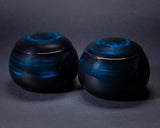 GLMB-608-04 "Maeda Blue" Lacquer Finish Go bowls for size ~40 Go stones JAC-MDS-GKXXL-608-01