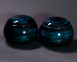 GLMB-608-05 "Maeda Blue" Lacquer Finish Go bowls for size ~40 Go stones JAC-MDS-GKXXL-608-02