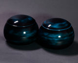 GLMB-608-05 "Maeda Blue" Lacquer Finish Go bowls for size ~40 Go stones JAC-MDS-GKXXL-608-02