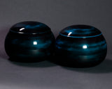GLMB-608-05 "Maeda Blue" Lacquer Finish Go bowls for size ~40 Go stones JAC-MDS-GKXXL-608-02