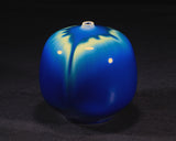 601-KTY-TY-01 人間国宝 三代目 徳田八十吉 作 九谷焼「碧明燿彩 カモリ型 花瓶」5.5号 JAC-BNS-601-KTY-01