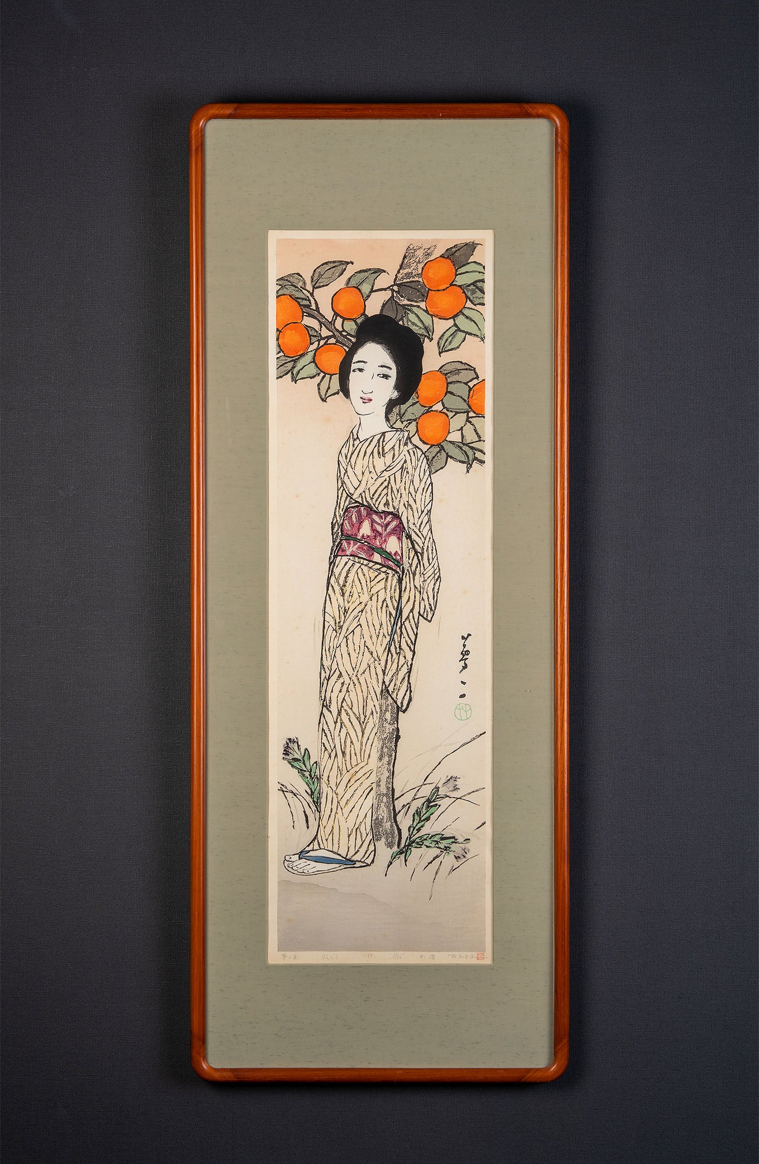 木版画 竹久夢二 「秋（りんどう）」JAC-NA-601-LGP-03 – kurokigoishiten