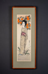 LGAC-603-01 木版画 竹久夢二 「秋（りんどう）」JAC-NA-601-LGP-03