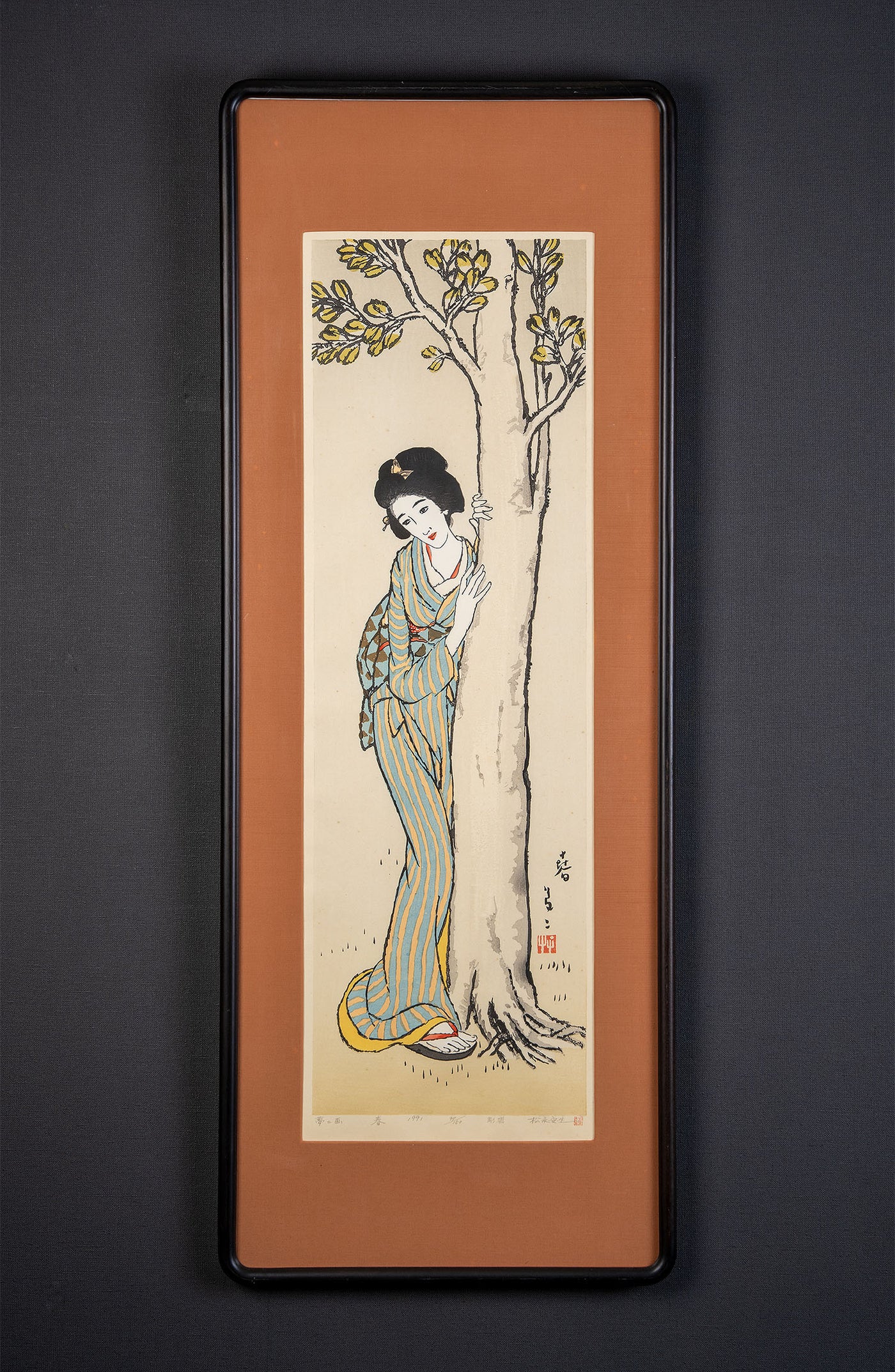 木版画 竹久夢二 「春」JAC-NA-601-LGP-04 – kurokigoishiten