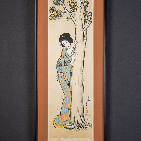 木版画 竹久夢二 「春」JAC-NA-601-LGP-04 – kurokigoishiten