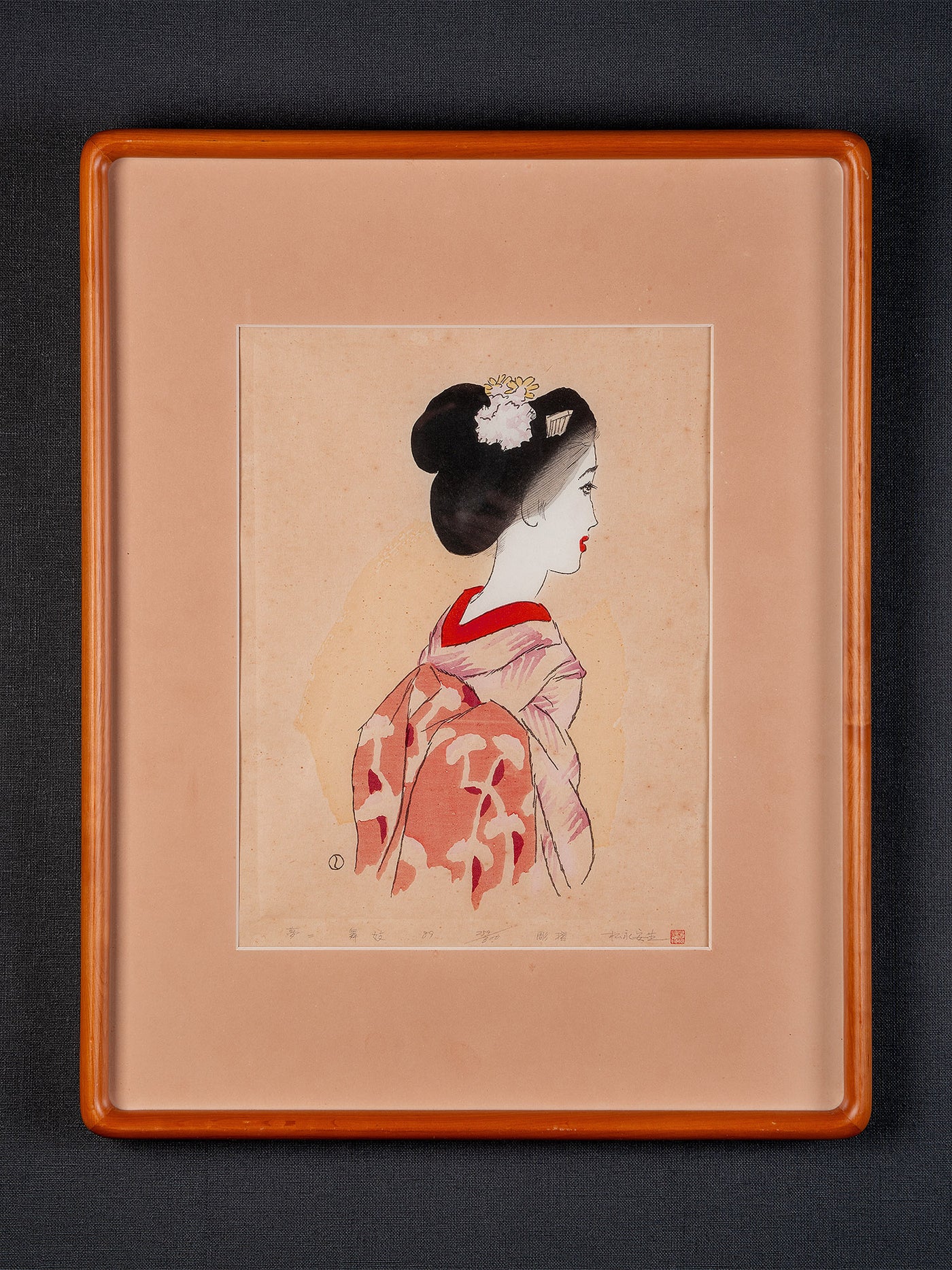 【 美品 】竹久夢二 木版画「舞妓」 153/500 フレーム付き 木版画 竹久夢二 「舞妓」JAC-NA-601-LGP-06 – kurokigoishiten