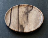 Traditional craftsman Mr.takashi NISHIKAWA made Kurokaki[black persimmon] round tray(Large size) JAC-NSK-508-KKOL-01