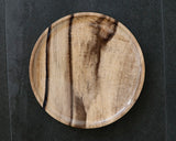 Traditional craftsman Mr.takashi NISHIKAWA made Kurokaki[black persimmon] round tray(Large size) JAC-NSK-508-KKOL-01