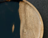 Traditional craftsman Mr.takashi NISHIKAWA made Kurokaki[black persimmon] round tray(Large size) JAC-NSK-508-KKOL-02