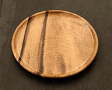 Traditional craftsman Mr.takashi NISHIKAWA made Kurokaki[black persimmon] round tray(Medium size) JAC-NSK-508-KKOM-01