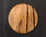 Traditional craftsman Mr.takashi NISHIKAWA made Kurokaki[black persimmon] round tray(Medium size) JAC-NSK-508-KKOM-01