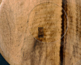 Traditional craftsman Mr.takashi NISHIKAWA made Kurokaki[black persimmon] round tray(Medium size) JAC-NSK-508-KKOM-01