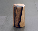 Traditional craftsman Mr.takashi NISHIKAWA made Kurokaki[black persimmon] Tea caddy Tora-moku(tiger stripe grain) JAC-NSK-508-KKTC-01