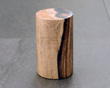 Traditional craftsman Mr.takashi NISHIKAWA made Kurokaki[black persimmon] Tea caddy Tora-moku(tiger stripe grain) JAC-NSK-508-KKTC-01