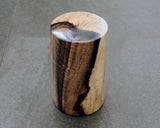 Traditional craftsman Mr.takashi NISHIKAWA made Kurokaki[black persimmon] Tea caddy Tora-moku(tiger stripe grain) JAC-NSK-508-KKTC-01