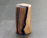 Traditional craftsman Mr.takashi NISHIKAWA made Kurokaki[black persimmon] Tea caddy Tora-moku(tiger stripe grain) JAC-NSK-508-KKTC-01