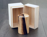 Traditional craftsman Mr.takashi NISHIKAWA made Kurokaki[black persimmon] Tea caddy JAC-NSK-508-KKTC-03