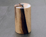 Traditional craftsman Mr.takashi NISHIKAWA made Kurokaki[black persimmon] Tea caddy JAC-NSK-508-KKTC-03