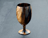 Traditional craftsman Mr.takashi NISHIKAWA made Kurokaki[black persimmon] Wine glass JAC-NSK-508-KKWG-01