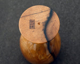 Traditional craftsman Mr.takashi NISHIKAWA made Kurokaki[black persimmon] Wine glass JAC-NSK-508-KKWG-02