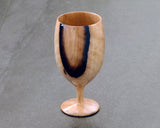 Traditional craftsman Mr.takashi NISHIKAWA made Kurokaki[black persimmon] Wine glass JAC-NSK-508-KKWG-03