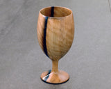 Traditional craftsman Mr.takashi NISHIKAWA made Kurokaki[black persimmon] Tora-moku[Tiger Stripe Grain] Wine glass JAC-NSK-508-KKWG-05
