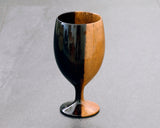 Traditional craftsman Mr.takashi NISHIKAWA made Kurokaki[black persimmon] Wine glass JAC-NSK-508-KKWG-06