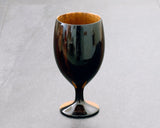 Traditional craftsman Mr.takashi NISHIKAWA made Kurokaki[black persimmon] Wine glass JAC-NSK-508-KKWG-06