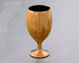 Traditional craftsman Mr.takashi NISHIKAWA made Kurokaki[black persimmon] Wine glass JAC-NSK-508-KKWG-06