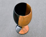 Traditional craftsman Mr.takashi NISHIKAWA made Kurokaki[black persimmon] Wine glass JAC-NSK-508-KKWG-06