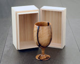 Traditional craftsman Mr.takashi NISHIKAWA made Kurokaki[black persimmon] Wine glass JAC-NSK-508-KKWG-07