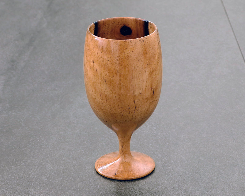 『2025 Christmas SALE Part2』512-CRP-01 Traditional craftsman Mr.Takashi NISHIKAWA made Kurokaki[black persimmon] round tray(Large size) and Wine glass set