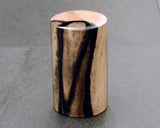 Traditional craftsman Mr.takashi NISHIKAWA made Kurokaki[black persimmon] Tea caddy JAC-NSK-508-KKTC-02