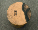 Traditional craftsman Mr.takashi NISHIKAWA made Kurokaki[black persimmon] Tea caddy JAC-NSK-508-KKTC-02