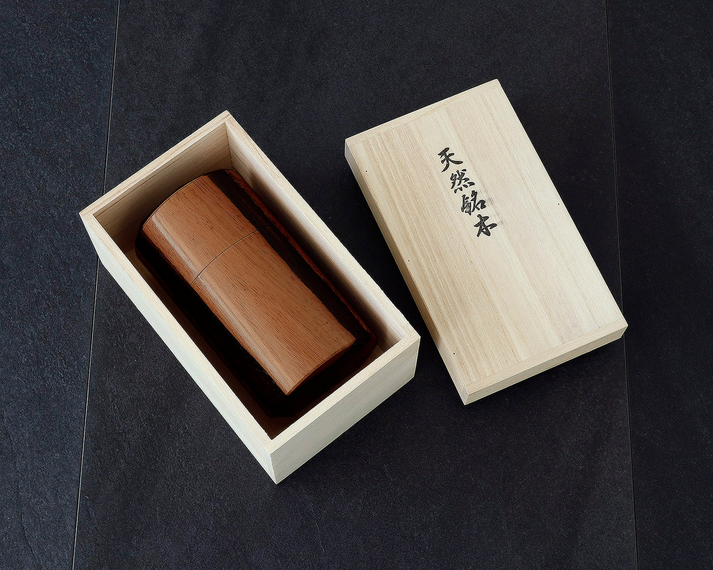 伝統工芸士 西川嵩製作 黒柿製 茶筒 JAC-NSK-602-KKTC-01