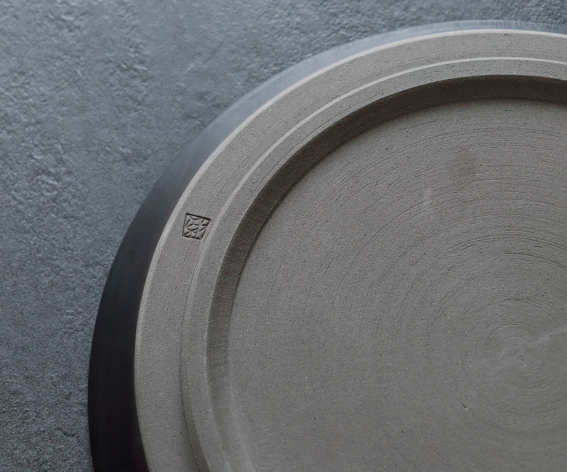 『Clearance Sale』 503-CS-36 Kyoto Kiyomizu-Yaki Potter "陶仙窯 / To-sen-gama" made [SUSU] Series Rim Plate