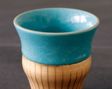 Kyoto Kiyomizu-Yaki Potter "陶仙窯 / To-sen-gama" made Stripe Cup / Blue JAC-OKY-407-04