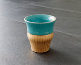 Kyoto Kiyomizu-Yaki Potter "陶仙窯 / To-sen-gama" made Stripe Cup / Blue JAC-OKY-407-04