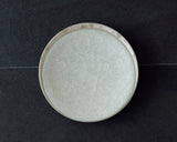 Kyoto Kiyomizu-Yaki Potter "陶仙窯 / To-sen-gama" made Platinum glazing rimmed Dish / Gray JAC-OKY-407-09