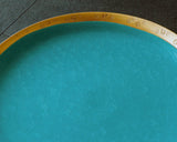 Kyoto Kiyomizu-Yaki Potter "陶仙窯 / To-sen-gama" made Gold glazing rimmed Plate / Blue JAC-OKY-407-10