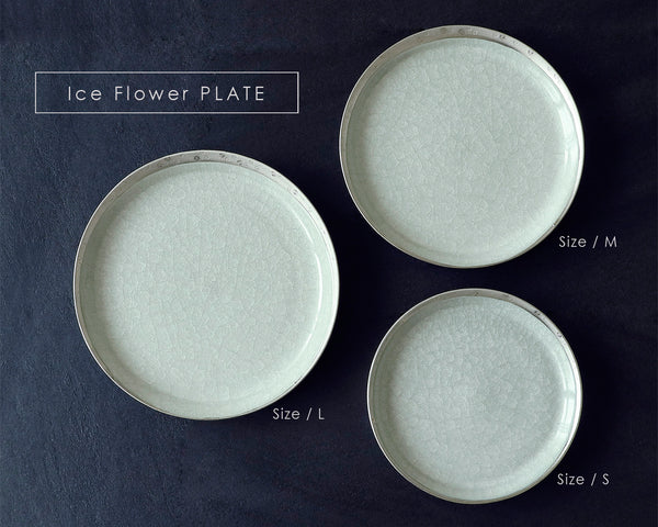 Kyoto Kiyomizu-Yaki Potter "陶仙窯 / To-sen-gama" made Platinum glazing rimmed Plate / Gray JAC-OKY-407-12