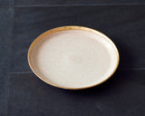 Kyoto Kiyomizu-Yaki Potter "陶仙窯 / To-sen-gama" made Gold glazing rimmed Plate / Pink JAC-OKY-407-11