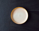 Kyoto Kiyomizu-Yaki Potter "陶仙窯 / To-sen-gama" made Gold glazing rimmed Plate / Pink JAC-OKY-407-11